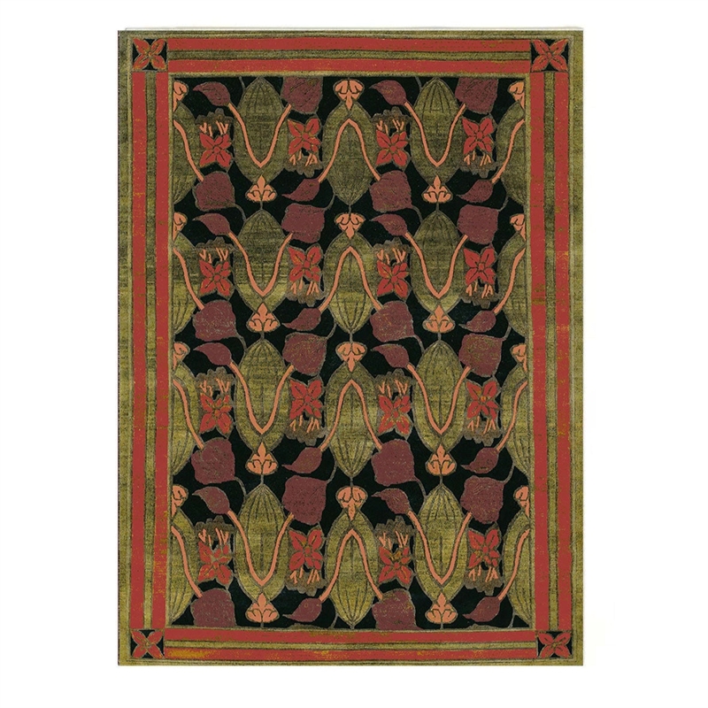 Pemberly Row Arts and Crafts Soft Washable Non Slip Area Rug (3' x 5')