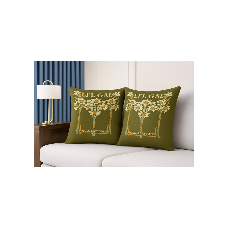 Pemberly Row Luxury Arts & Crafts Sofa Cushion Cover Only in Multi Color