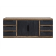 Pemberly Row Contemporary Pine Wood 6 Drawer Console in Multi-Color