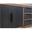 Pemberly Row Contemporary Pine Wood 6 Drawer Console in Multi-Color