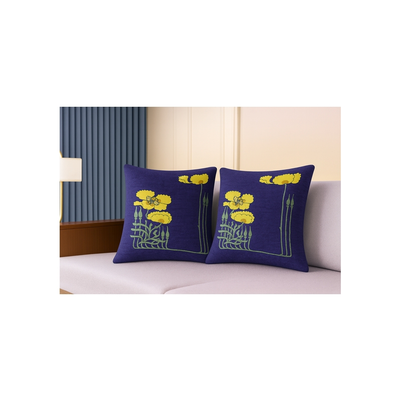 Pemberly Row Luxury Arts & Crafts Sofa Cushions Cover Only in Multi Color
