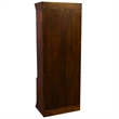 Pemberly Row Contemporary 4 Stack Barrister Bookcase in Brown Walnut