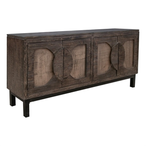 Pemberly Row Two-Tone Solid Wood Sideboard / Console in Brown