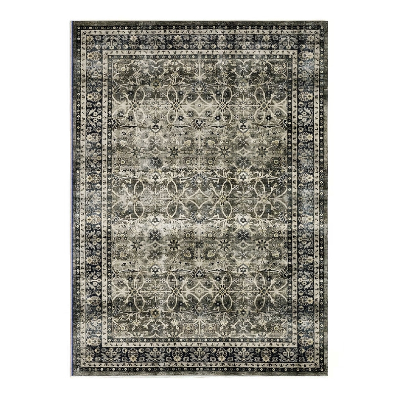 Pemberly Row Tibet Soft Washable Non Slip Area Rug (5.7' x 7.8')