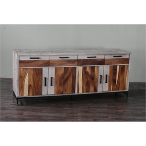 Pemberly Row 75&quot 4 Door-Drawer Mixed Wood Console - Multi Color