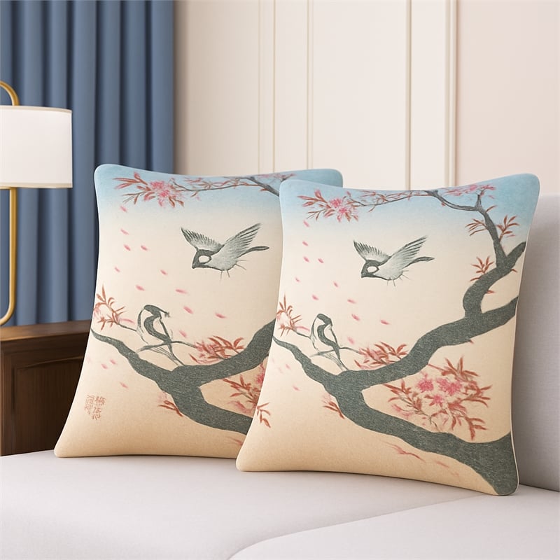 Pemberly Row Luxury Arts & Crafts Sofa Cushion Cover + Insert in Multi Color