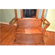 Pemberly Row Contemporary Oak Hall Tree with Storage Trunk in Walnut