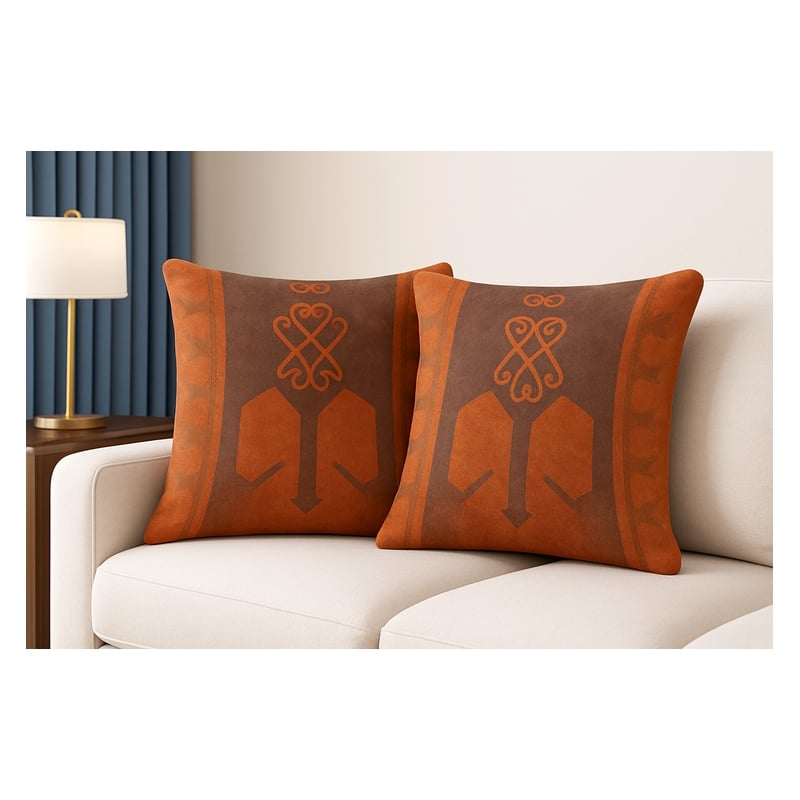 Pemberly Row Luxurious Accent 2 Cushion Covers + Inserts in Multi Color