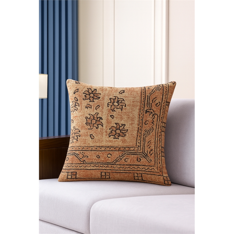 Pemberly Row Luxurious Accent 2 Cushion Covers + Inserts in Multi Color