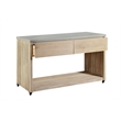 Pemberly Row Outdoor Solid Teak Wood Natural Look Kitchen Island