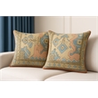 Pemberly Row Luxurious Accent 2 Cushion Covers + Inserts in Multi Color