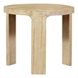 Pemberly Row Contemporary Outdoor Solid Teak Wood Natural Look End Table