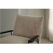 Pemberly Row Mid-Century Fabric Upholstered Rocking Arm Chair in White