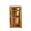 Pemberly Row Contemporary Outdoor Solid Teak Wood Cabinet in Natural