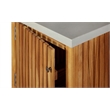 Pemberly Row Contemporary Outdoor Solid Teak Wood Cabinet in Natural