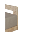 Pemberly Row Outdoor Teak Natural Look Revolving Chair in Gray