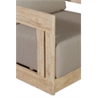 Pemberly Row Outdoor Teak Natural Look Revolving Chair in Gray