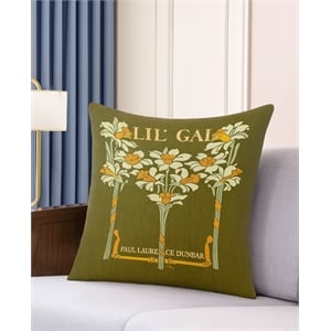 Pemberly Row Luxury Arts & Crafts Sofa Cushion Cover + Insert in Multi Color