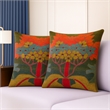 Pemberly Row Luxury Arts & Crafts Sofa Cushion Cover + Insert in Multi Color