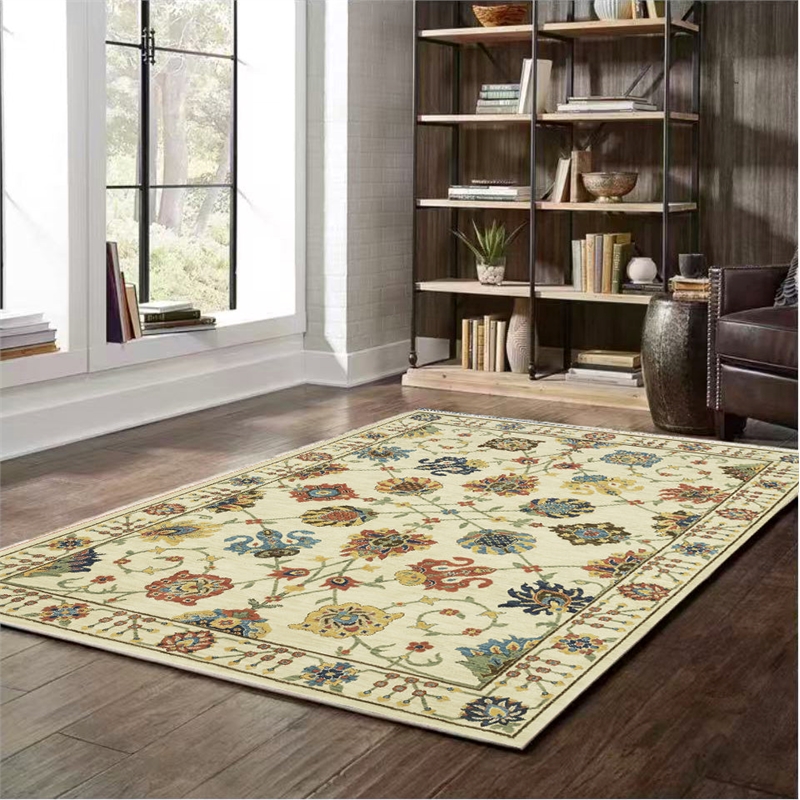 Pemberly Row Arts and Crafts Soft Washable Non Slip Area Rug (9' x 12')