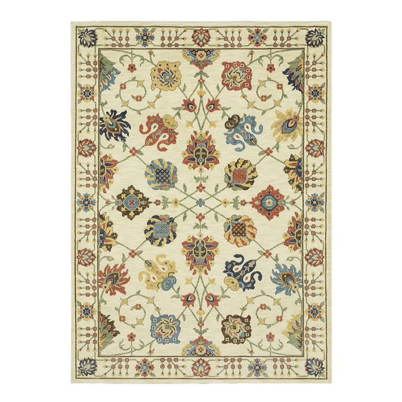 Pemberly Row Arts and Crafts Soft Washable Non Slip Area Rug (3' x 5')