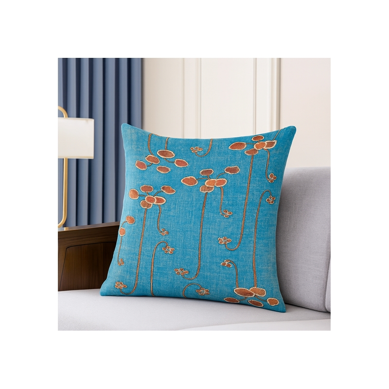 Pemberly Row Luxury Arts & Crafts Sofa 2 Cushion Covers + Inserts in Multi Color