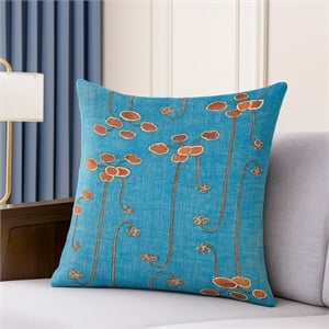 Pemberly Row Luxury Arts & Crafts Sofa 2 Cushion Covers + Inserts in Multi Color