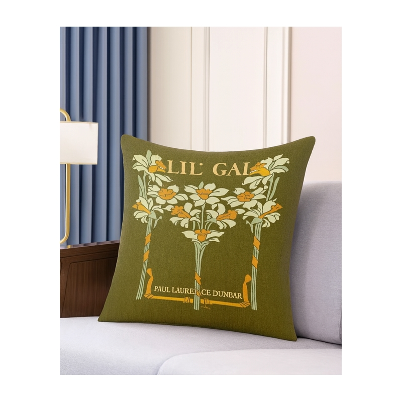 Pemberly Row Luxury Arts & Crafts Sofa 2 Cushion Covers + Inserts in Multi Color