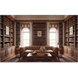 Pemberly Row Top Grain Leather Chesterfield Sofa in Light Brown Leather