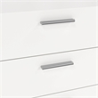 Pemberly Row Set of 2 8-Drawer Double Dresser & Cream Boucle Fabric Twin Bed