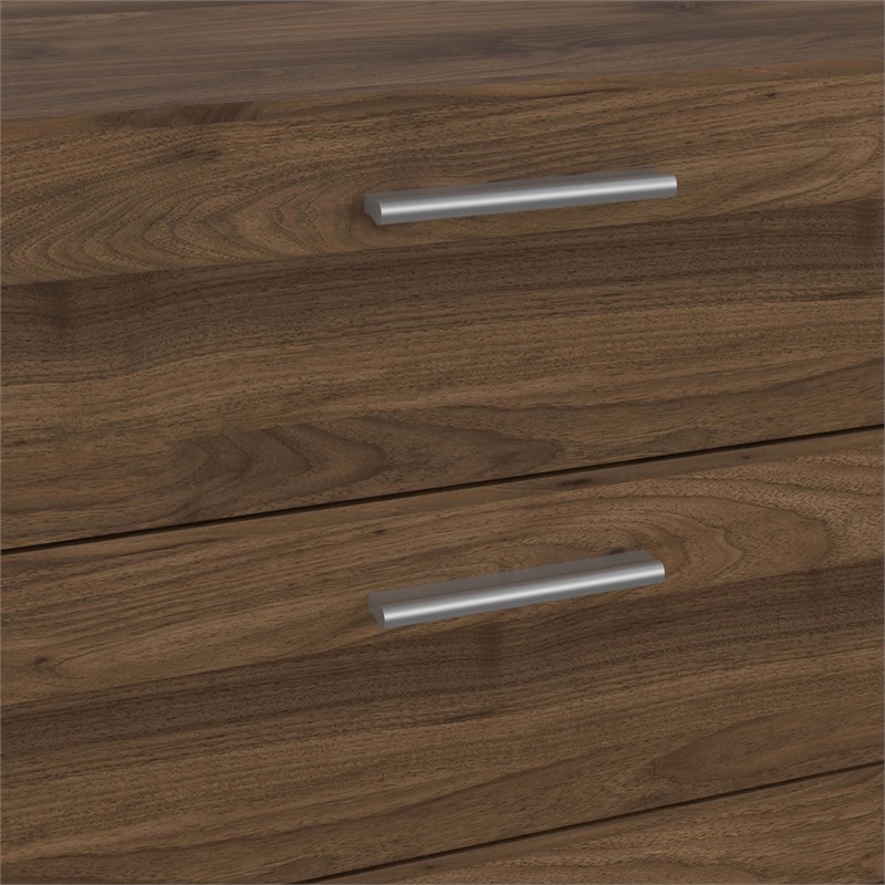 Pemberly Row Set of 2 8-Drawer Double Dresser & Cream Boucle Fabric Twin Bed