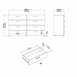 Pemberly Row Set of 2 8-Drawer Double Dresser & Cream Boucle Fabric Queen Bed