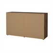 Pemberly Row Set of 2 8-Drawer Double Dresser & Cream Boucle Fabric Queen Bed