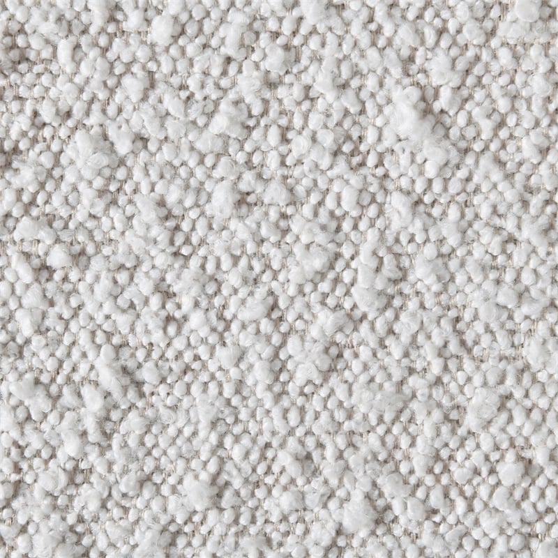 Pemberly Row Set of 2 6-Drawer Double Dresser & Cream Boucle Fabric Queen Bed