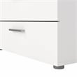 Pemberly Row Set of 2 8-Drawer Double Dresser & Cream Boucle Fabric Full Bed