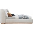 Pemberly Row Set of 2 8-Drawer Double Dresser & Cream Boucle Fabric Full Bed