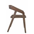 Pemberly Row Mid-Century Solid Wood Arm Chair in Dark Brown (Set of 1)