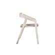 Pemberly Row Mid-Century Solid Wood Arm Chair in White Finish