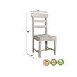 Pemberly Row Traditional Solid Wood Dining Chairs (Set of 2) in White