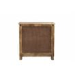 Pemberly Row Floral Carved Solid Wood 3-Drawers Nightstand in Gray