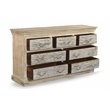Pemberly Row Farmhouse 7-drawer Solid Wood Dresser in Whitewash