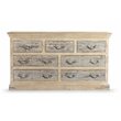 Pemberly Row Farmhouse 7-drawer Solid Wood Dresser in Whitewash