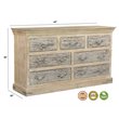 Pemberly Row Farmhouse 7-drawer Solid Wood Dresser in Whitewash