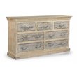 Pemberly Row Farmhouse 7-drawer Solid Wood Dresser in Whitewash