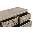 Pemberly Row 7-drawer Floral Carved Solid Wood Dresser in Gray