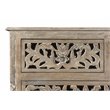 Pemberly Row 7-drawer Floral Carved Solid Wood Dresser in Gray