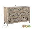 Pemberly Row 7-drawer Floral Carved Solid Wood Dresser in Gray