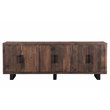 Pemberly Row 6-Door Solid Wood Sideboard in Dark Brown/Black