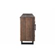 Pemberly Row 6-Door Solid Wood Sideboard in Dark Brown/Black