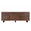 Pemberly Row 6-Door Solid Wood Sideboard in Dark Brown/Black